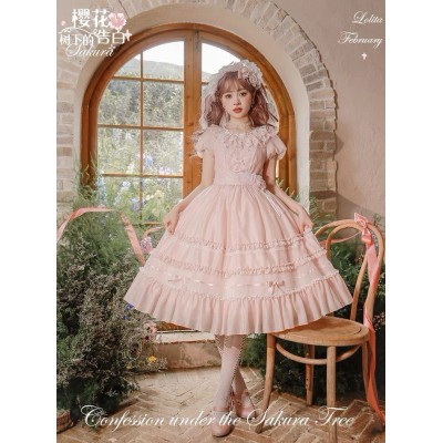 Mademoiselle Pearl Confession Under The Sakura Tree Apron, Blouse, Cardigan, Top, Skirt, JSK and OPs(Reservation/Full Payment Without Shipping)